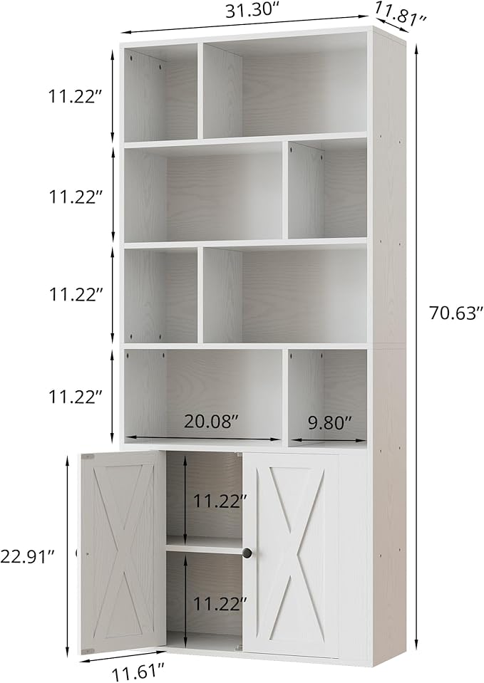 IRONCK Book Shelf, Tall Bookshelf