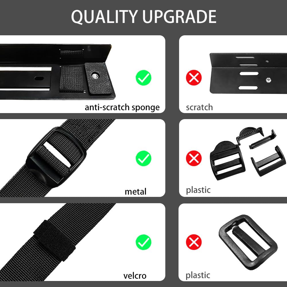 FEYRUN Under Desk Slide Out PC Mount with Anti-Scratch Sponge, Adjustable CPU Holder Bracket for Computer Tower (Black (Slide Access))