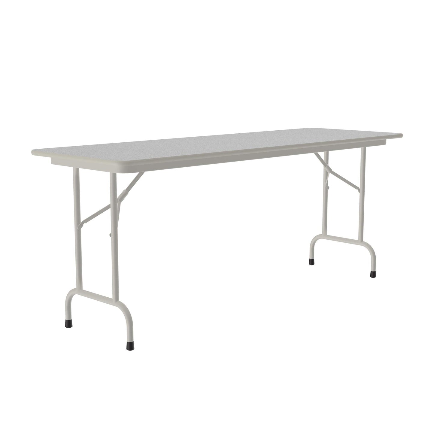 Correll 24"x96" Commercial Duty Small Folding Table, Gray Granite Melamine Top, 5/8" Thick Core, Made in USA, Portable, Strong Steel Apron(CF2496M-15)