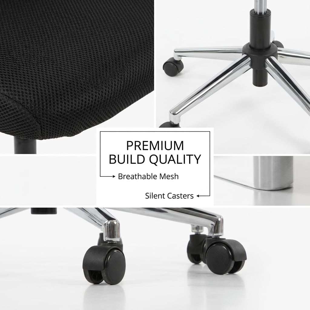 NFMOD Ergonomic Chair with Integrated Footrest, Adjustable Meditation Chair for Women & ADHD, Rolling Swivel Home Desk Chair, Pet‑Companion Chair for Home Office Study