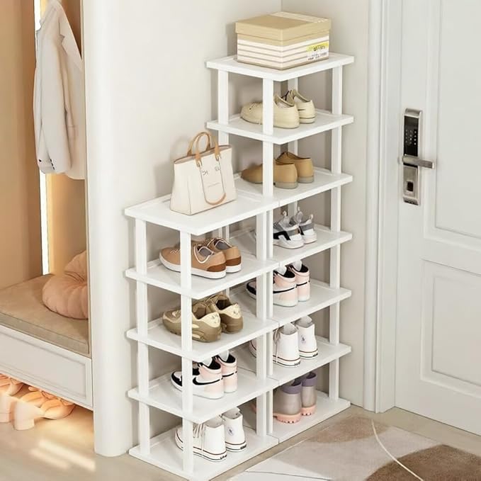 SAN HE 7-Tier Modern Bamboo Shoe Rack