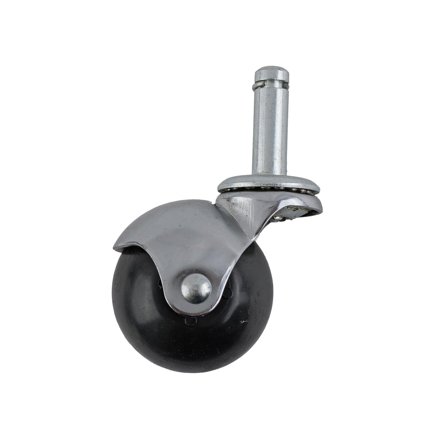 Shepherd 2" Hooded Ball Office Chair Caster, Smooth-Rolling Replacement Swivel Caster Wheel for Office Chairs, Black/Chrome