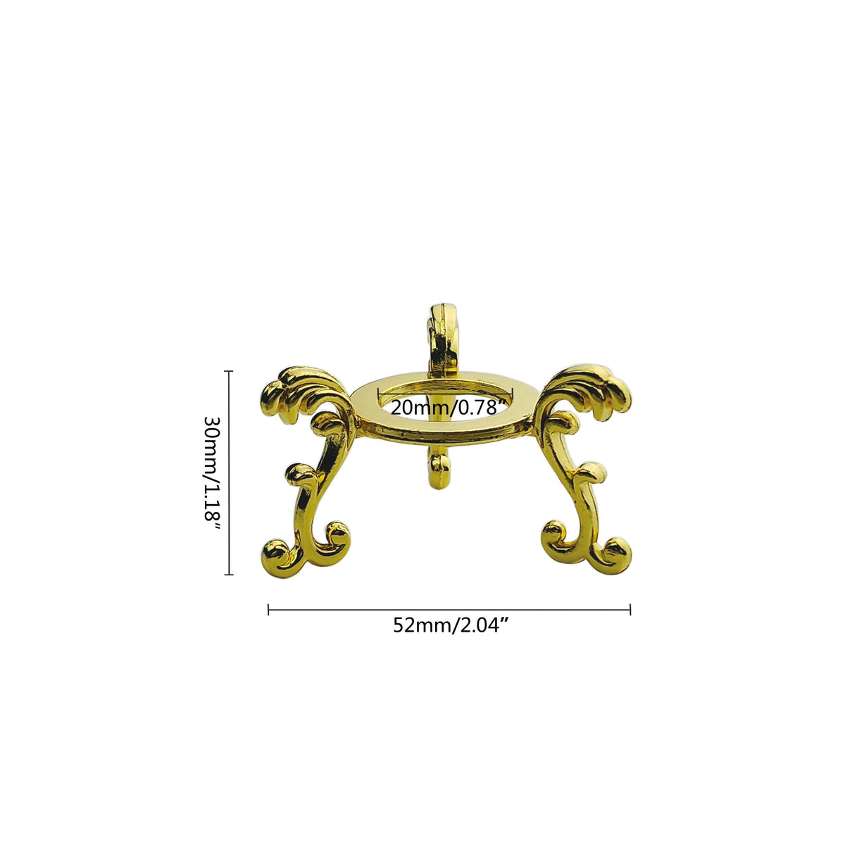 OmyLens 10Pcs Gold Crystal Ball Stand for Displaying Crystal Glass and Natural Rocks, Sphere Display Holder, for 40mm-80mm Sphere or Stone