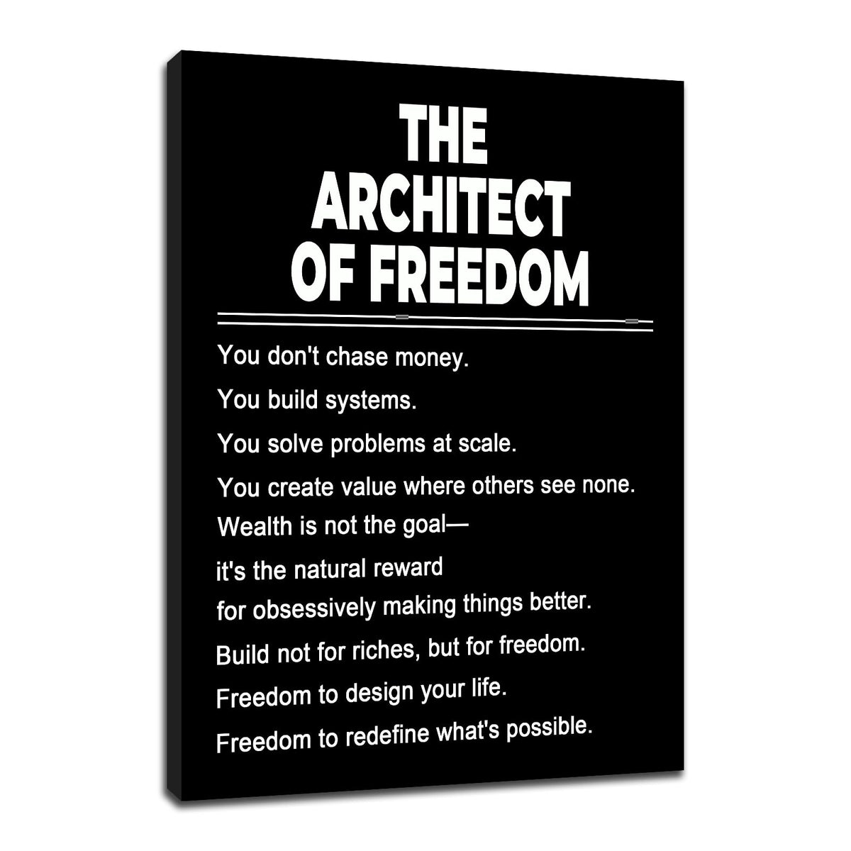 Inspirational Office Wall Art Classroom Motivational Wall Decor Office Poster Canvas Prints Affirmation Picture Painting Artwork for Modern Home Living Room Gym Stretched and Framed [18''Wx24''H]