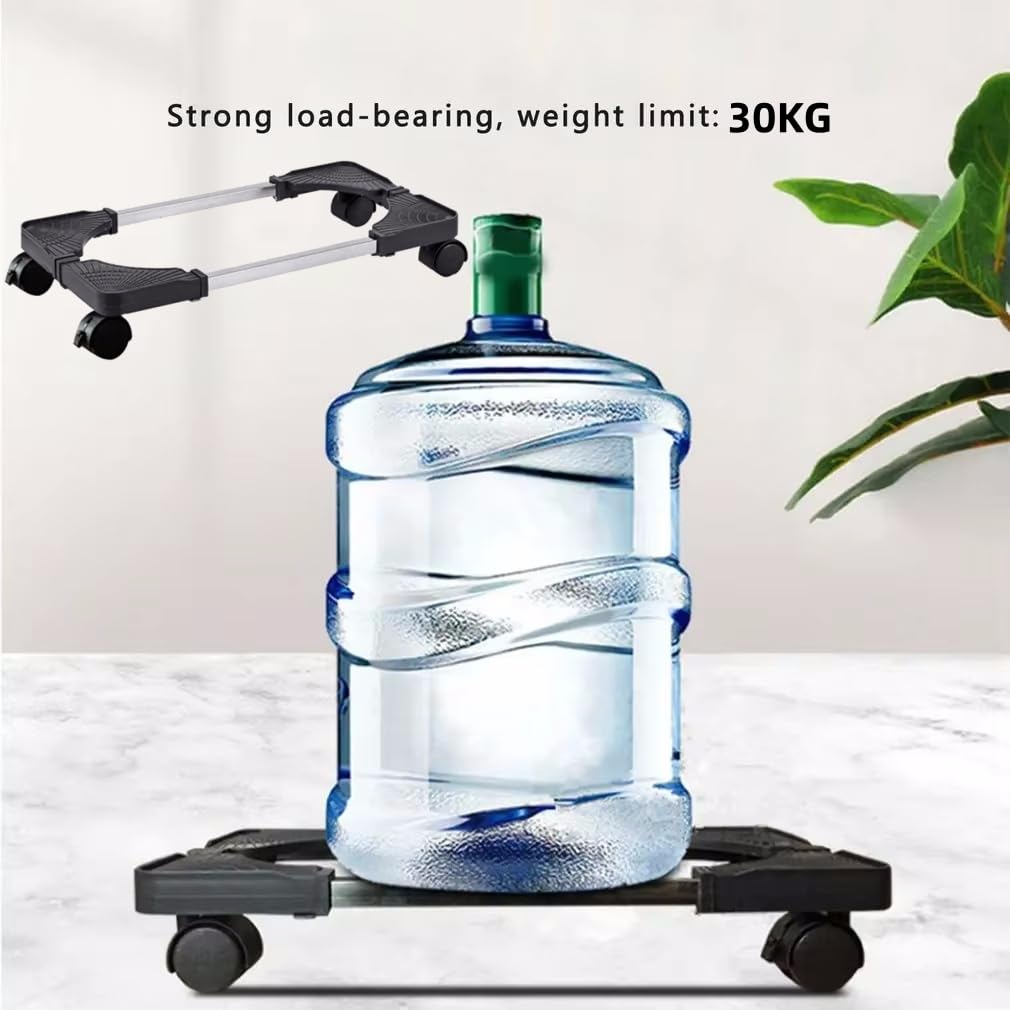 MshinbeAmy Desktop Computer Tower Rolling Holder, Mobile CPU Stand with 4 Caster Wheel & Adjustable Width Fits Most Desktop Towers - Desktop CPU Holder Cart Riser