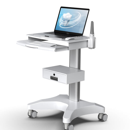 Yedaeop Medical Trolley Cart with Oral Scanner Holder, Mobile Workstation with a Drawer for Hospital Dental Clinics Beauty Salons