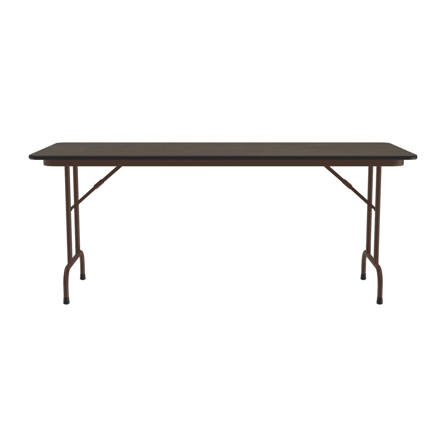 Correll CF2496M-01 Melamine Fixed Height Top Folding Table, Rectangular, 24" Width x 96" Length x 29" Height, Walnut