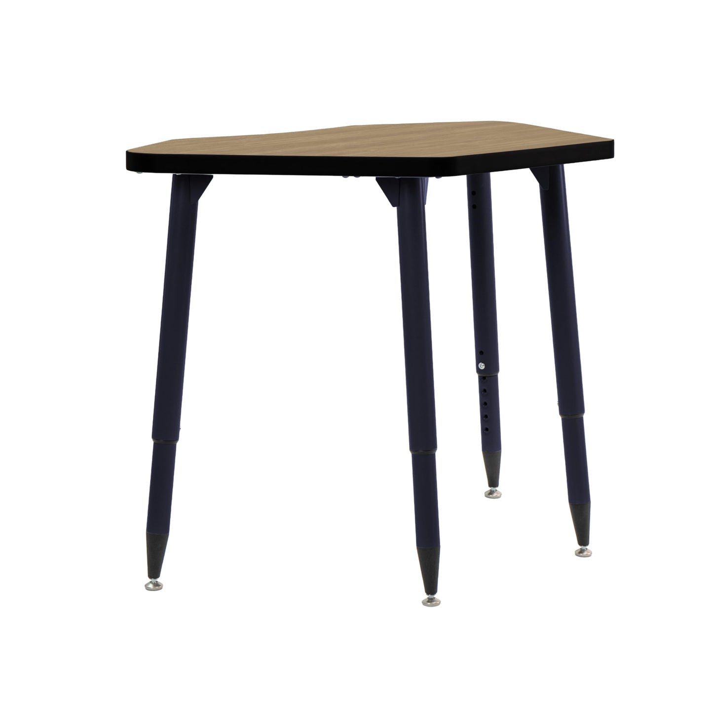 Adapte Commercial Classroom Activity Table - 24" x 36" Petal, ADA Compliant Tapered Legs with Glides & Casters, Adjustable Height 22-34" Wheelchair Accessible, School & Office Furniture