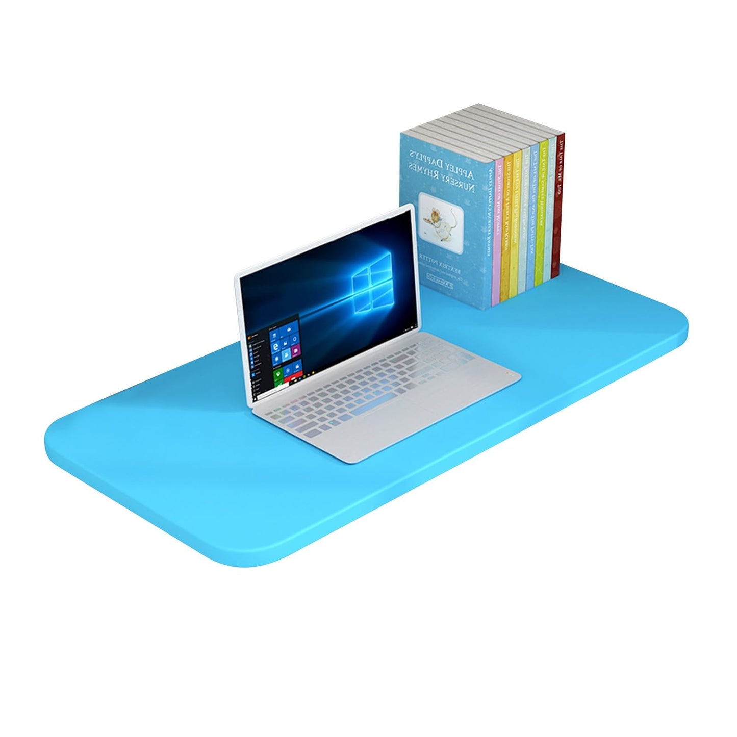 LWJQRSP Foldable Wall Desk, Compact and Space-Saving, Ideal for Small Rooms and Home Offices, Blue, 60x30cm (24x12in) - Perfect for Balconies and Makeup Stations
