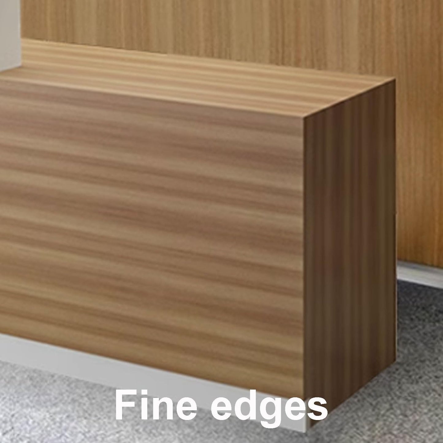 Stylish Gray & White Modern Reception Desk, 1.4m Engineered Wood Office Counter for Salons, Retail Stores & Professional Spaces - Durable Receptionist Furniture