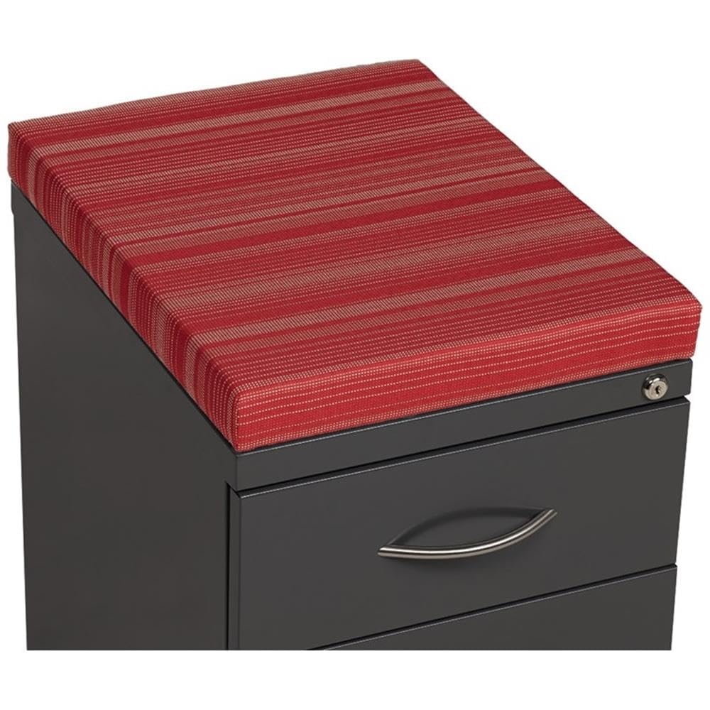 Hirsh 20" D Mobile Pedestal File 2-Drawer Box/File with Arch Pull in Charcoal
