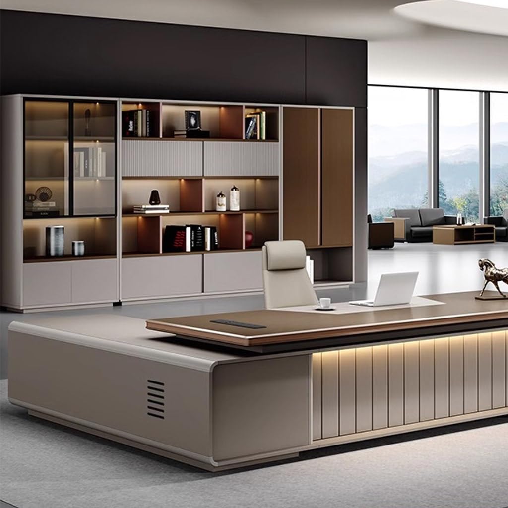 BGGJJ Computer Desk Executive Desk, Modern Leadership Office Furniture, Executive Desk, CEO/Manager Desk Desk with Drawers