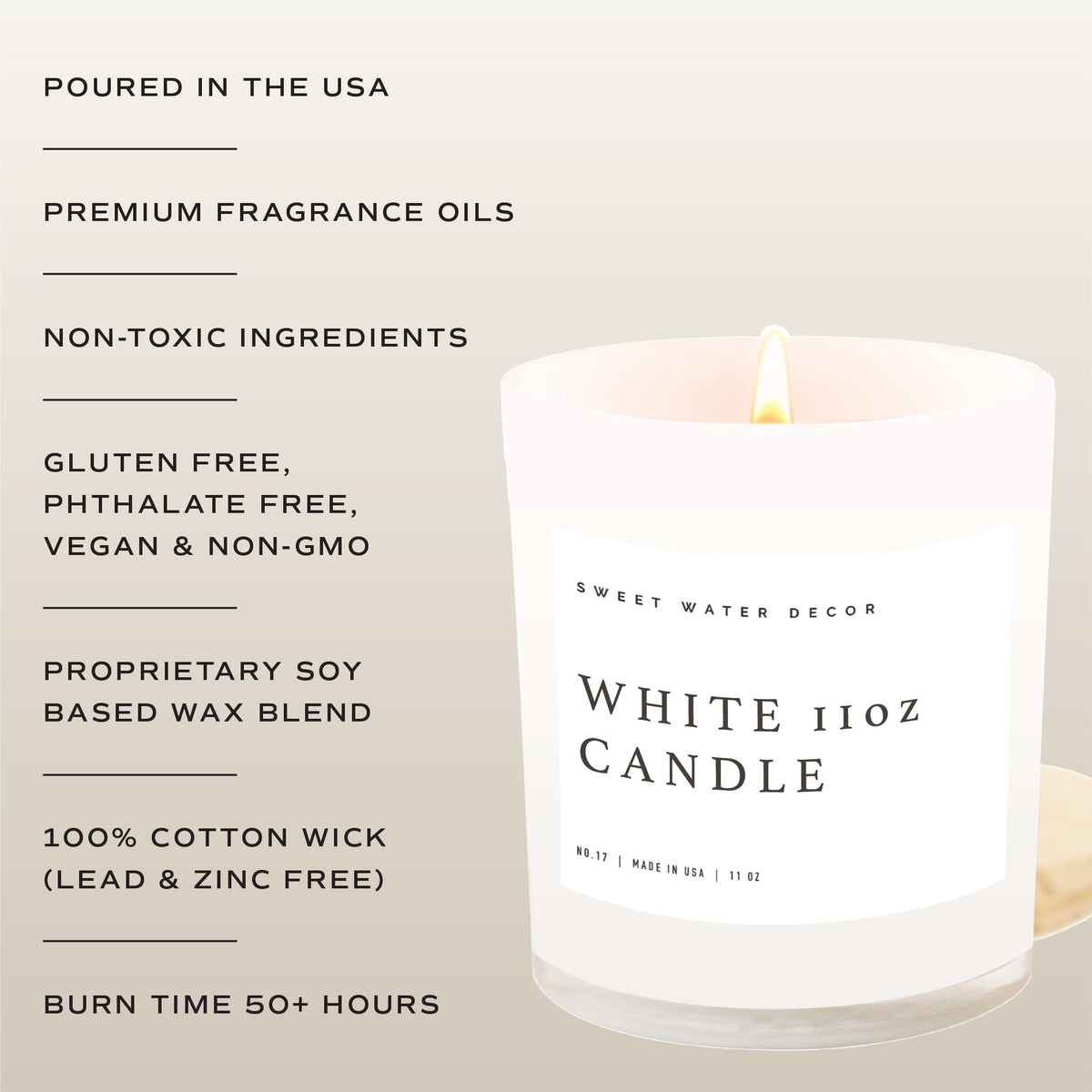 Sweet Water Decor Fraser Fir Candle - Evergreen, Fir, Cedar, and Cypress Winter Holiday Scented Soy Christmas Candles for Home - 11oz White Jar, 50+ Hour Burn Time, Made in the USA