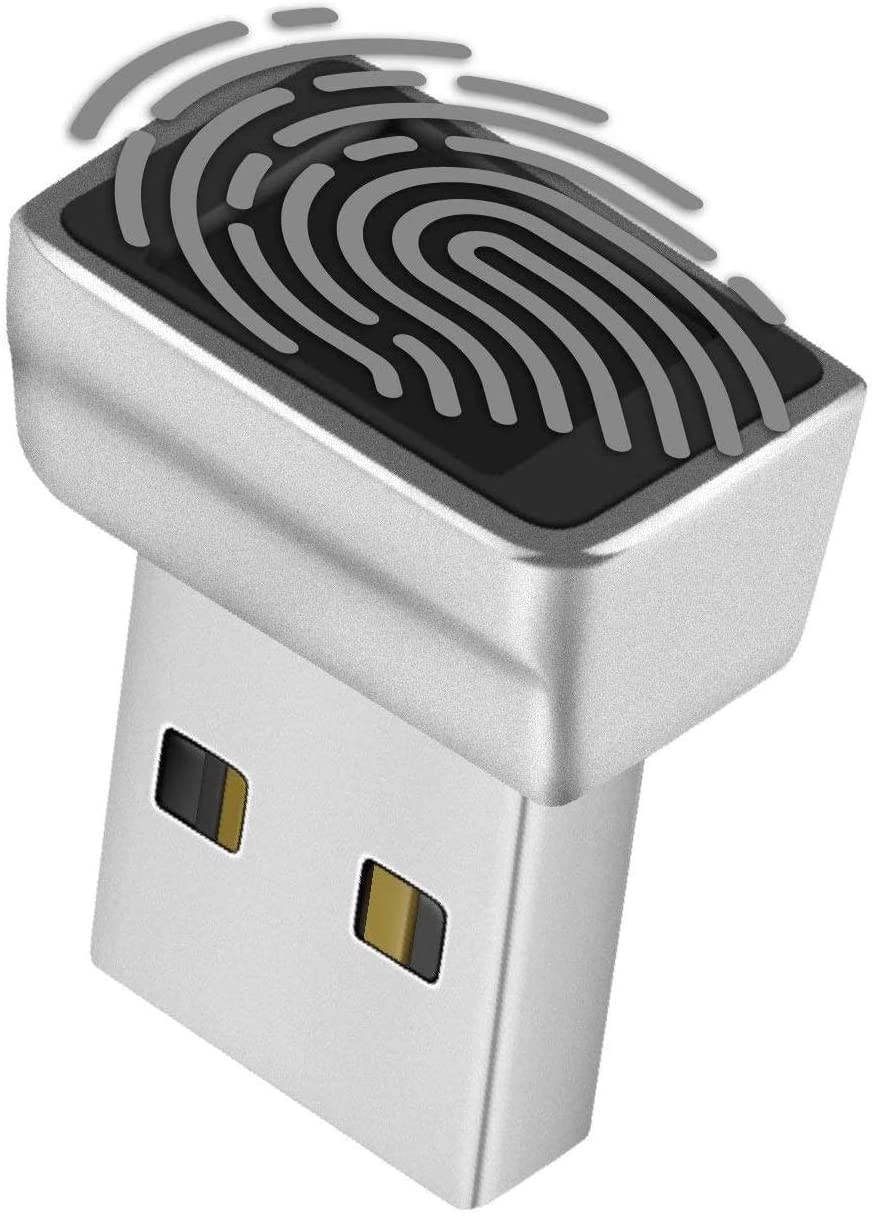 TNP Nano USB Fingerprint Reader for Windows 10/11 Hello - Security Key Biometric Scanner Sensor Dongle Module for Instant Acess, Password-Free Login, Sign-in, Lock, Unlock PC & Laptops