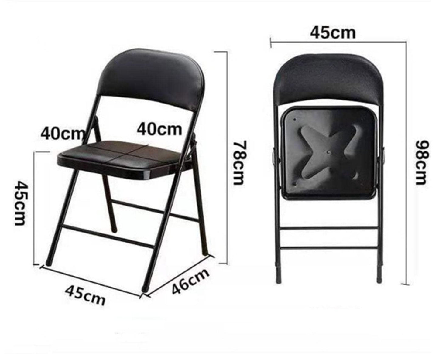 GOOBIX Folding Fold Up Chair,Folding Desk and Chair,Portable Stackable Commercial Seat for Meeting, Conference, Reception, Training Room & Home Office Desk Folding Chairs,F