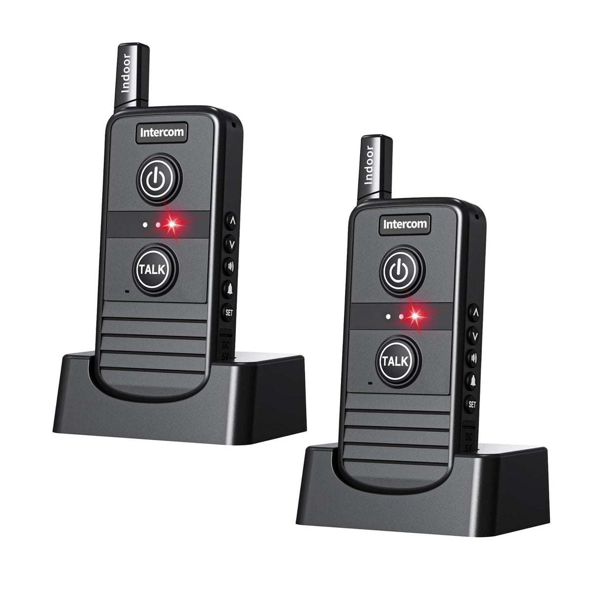 PANDAAR Two-Way Real-time Intercom, Intercoms Wireless for Home 4900ft Long Range, Room to Room Communication System for Elderly, Wireless Intercom System for Home Business Office, 2 Pack