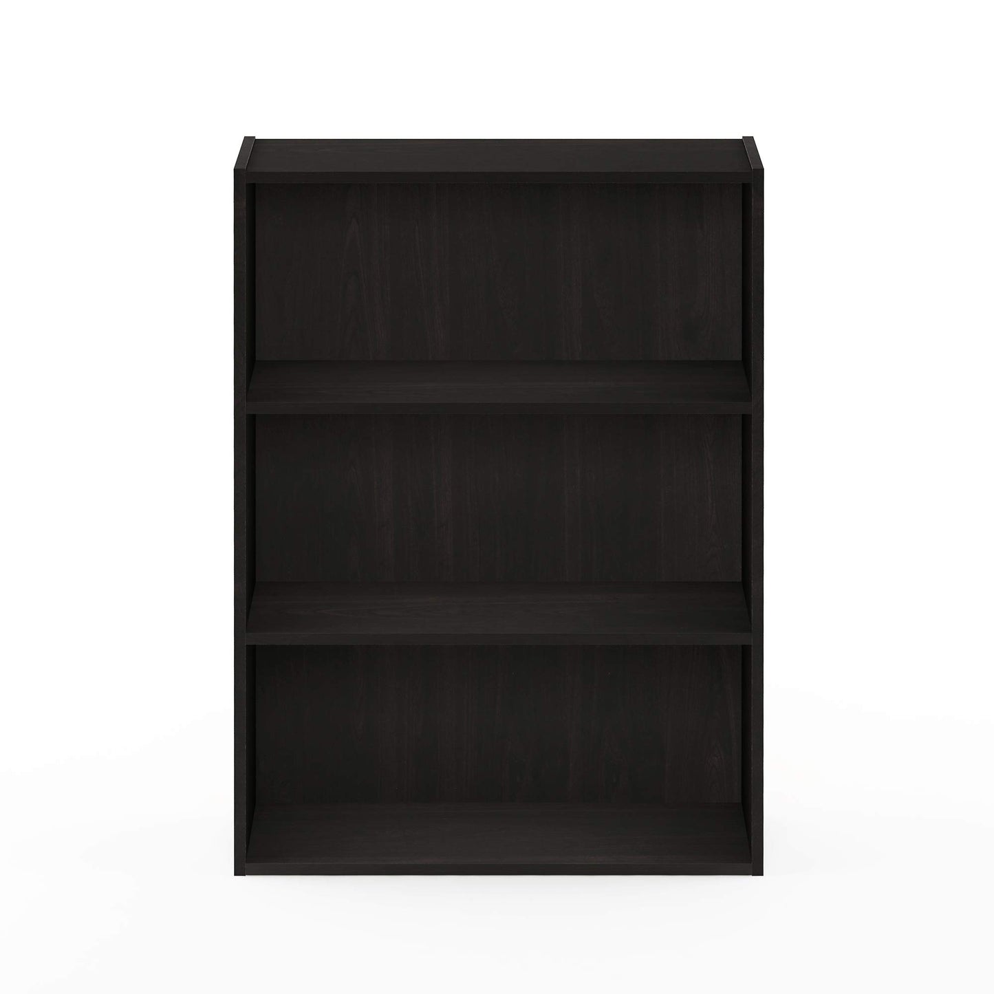 Furinno PASIR Book Shelf, 3-Tier Bookshelf, Storage Shelves Bookcase, 9.7 x 23.7 x 31.5, for Living Room, Bedroom, Home Office, Cinnamon Cherry