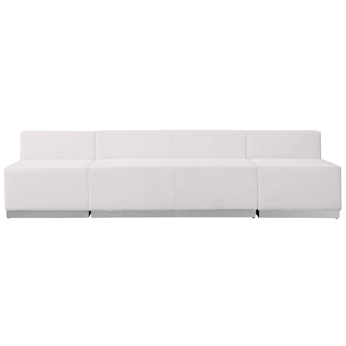 Flash Furniture HERCULES Alon Series White LeatherSoft Reception Configuration, 3 Pieces