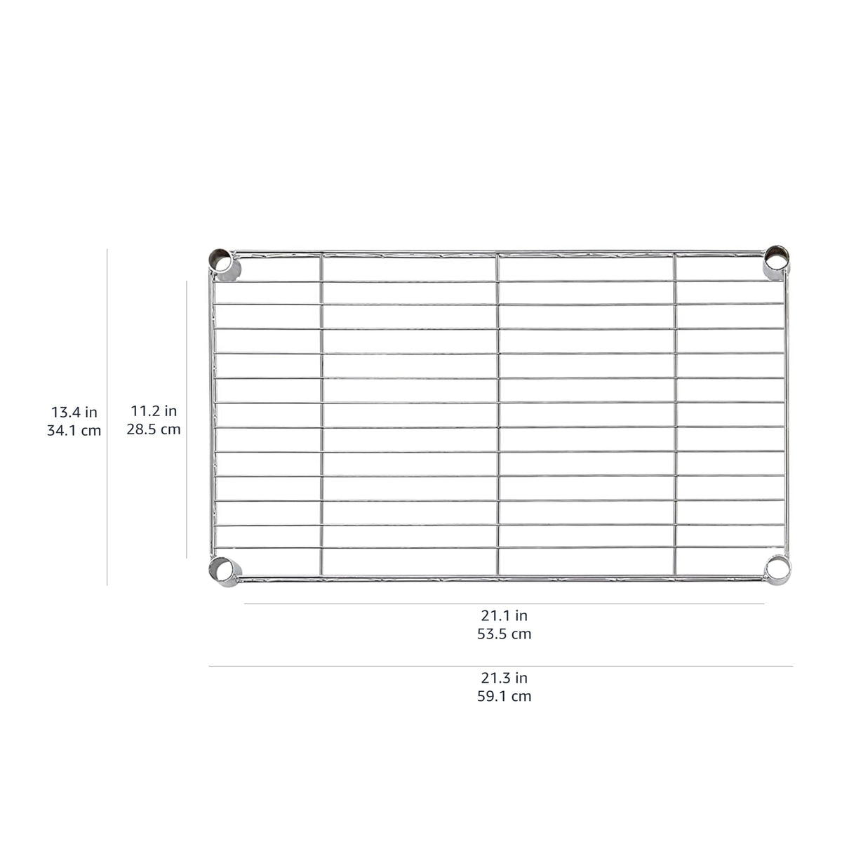 Amazon Basics 4-Shelf Steel Wire Storage Shelves for Garage, Adjustable Metal Shelving Unit, 200 lbs Per Shelf, 23.2" W x 48" H x 13.4" D, Black