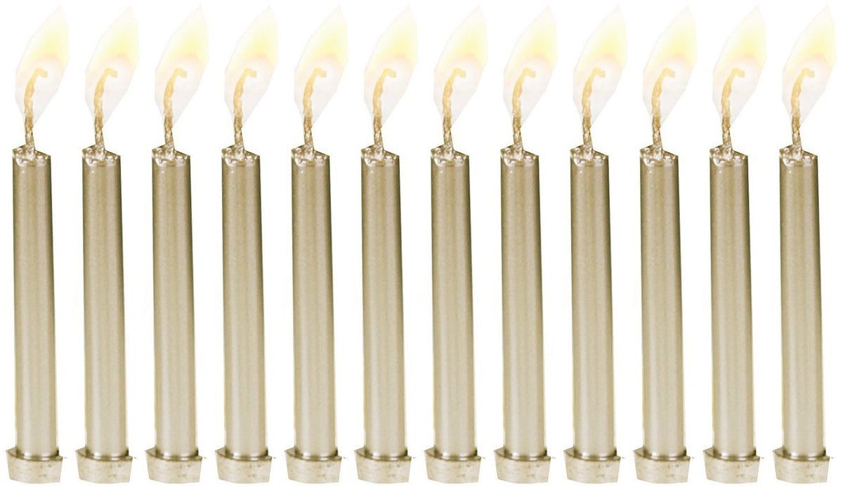Biedermann 12 Metallic Birthday Candles in Holders, Gold