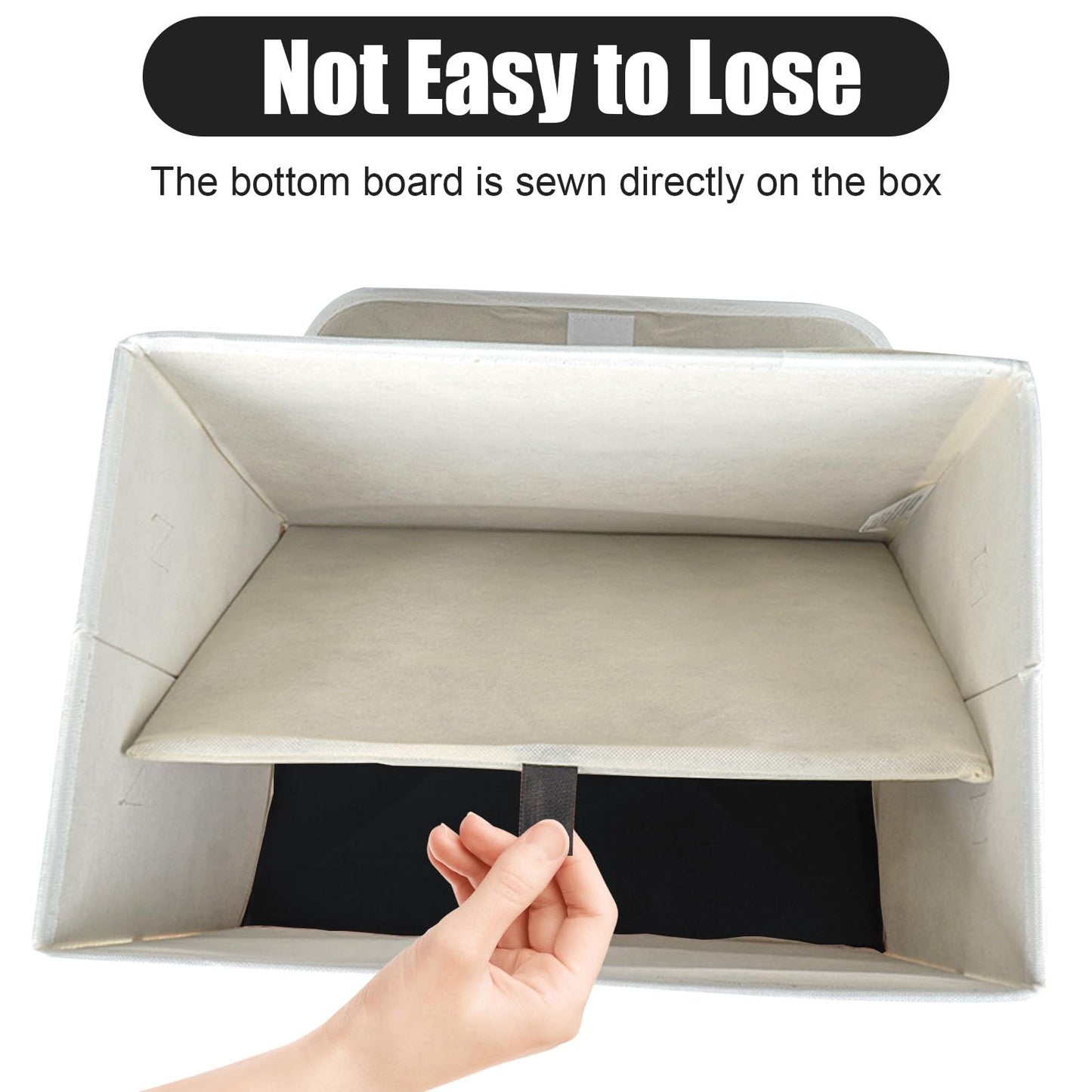 Bagnizer Large 22 Quart Linen Fabric Foldable Storage Bin Cube Organizer Basket with Flip-Top Lid & Handles, Clothes Blanket Box for Home, Office, Closet, Black & White, 4 Pack 14.6 x 9.5 x 9.5