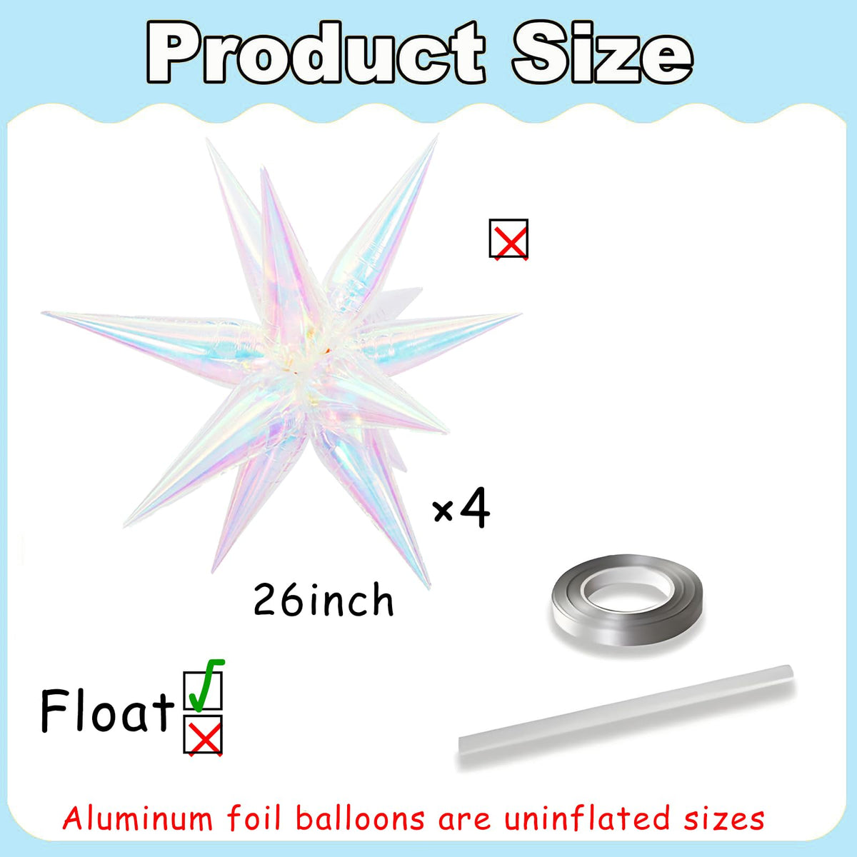 Iridescent Explosion Star Holographic Balloons Star Burst Sparkly Balloons Iridescent Party Decorations Fairy Themed Party Decoration Music Tayloo Birthday Party Decor