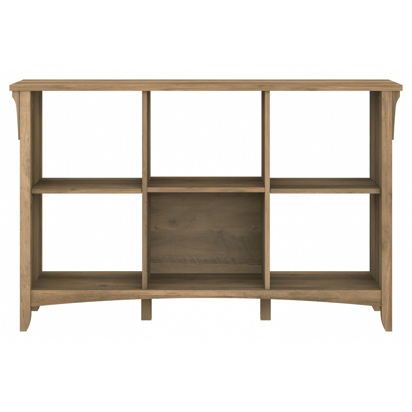 Bush Furniture Salinas 6 Cube Organizer in Reclaimed Pine, Office Storage Solution, Home Organizer with Open Shelving, Compact Unit for Books and Supplies