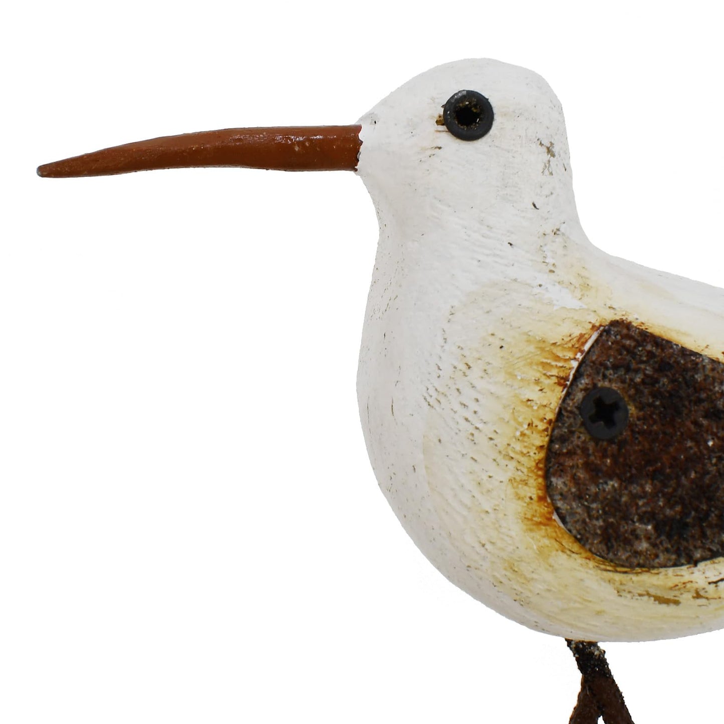 Morning View Wooden Sea Birds Decor Wood Seagull Statue Bird Figurines Seabird Statue Standing Seagulls Decorations Coastal Sculpture Nautical Beach Ocean Home Table Garden Yard Lawn Outdoor 4.1 Inch