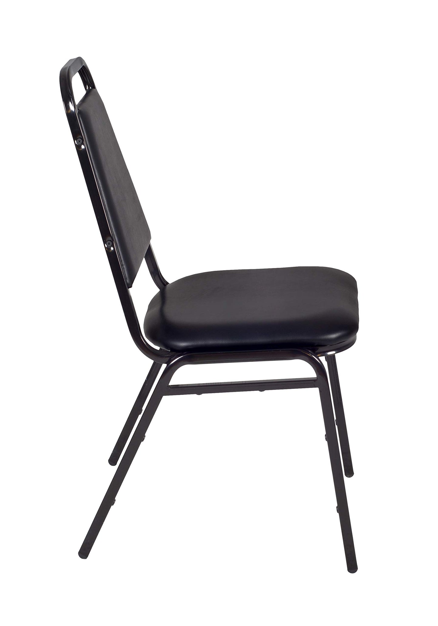 Regency 8029 Stackable Cushioned Restaurant Chair – Durable Commercial Dining Chair with Vinyl Cushion, Reinforced Steel Frame, Easy‑Clean Stackable Banquet & Event Seating – Black – 8‑Pack