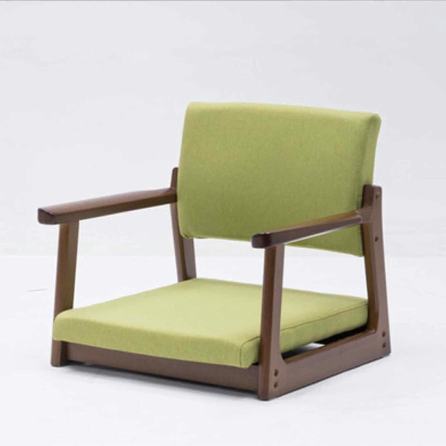 MNJVCFDS Floor Chair Japanese Floor Chair Legless Bay Window Backrest Lazy Chair with Armrests, Portable Japanese Tatami Chair, Meditation Floor Solid Wood Seating Chairs