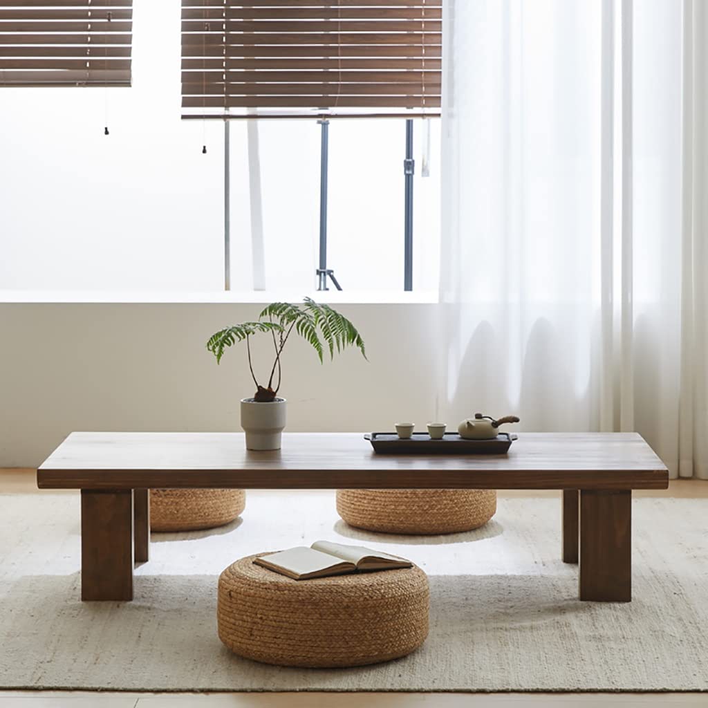 GLDGJMZ Japanese Solid Wood Coffee Table, 60x35x30cm, Zen Style Small ing & Leisure Table for Bedroom, Balcony & Living Room - Ideal for Minimalist Home Decor
