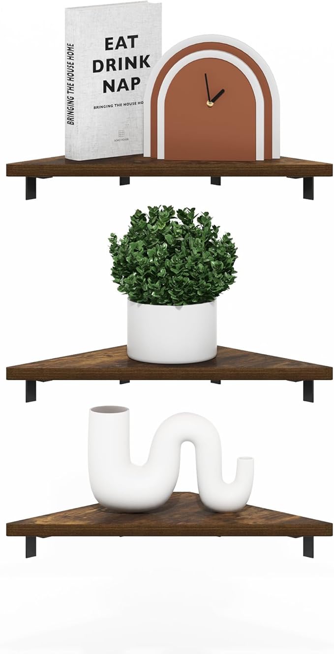 Furinno Rossi Triangle Floating Shelves