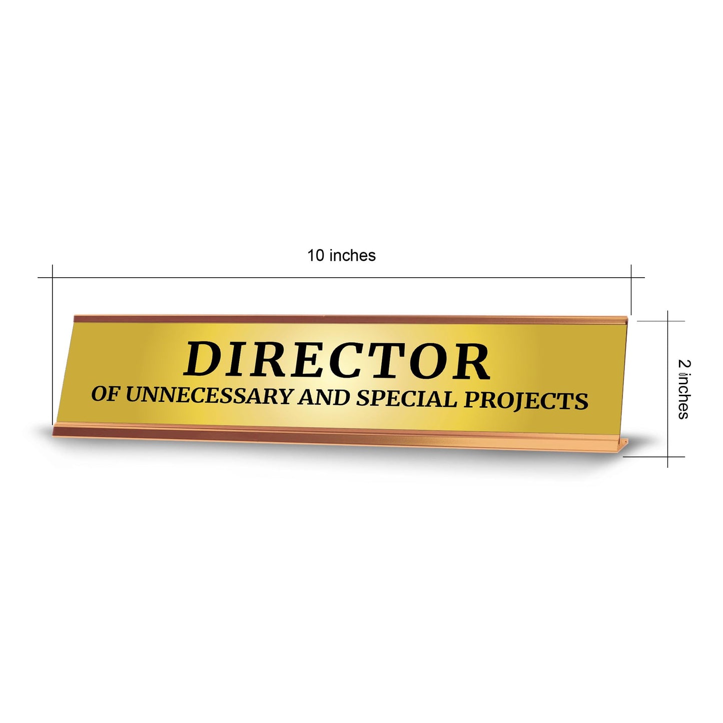 Director Of Unnecessary And Special Projects 2 x 10" Desk Sign | Funny Office & Home Decor