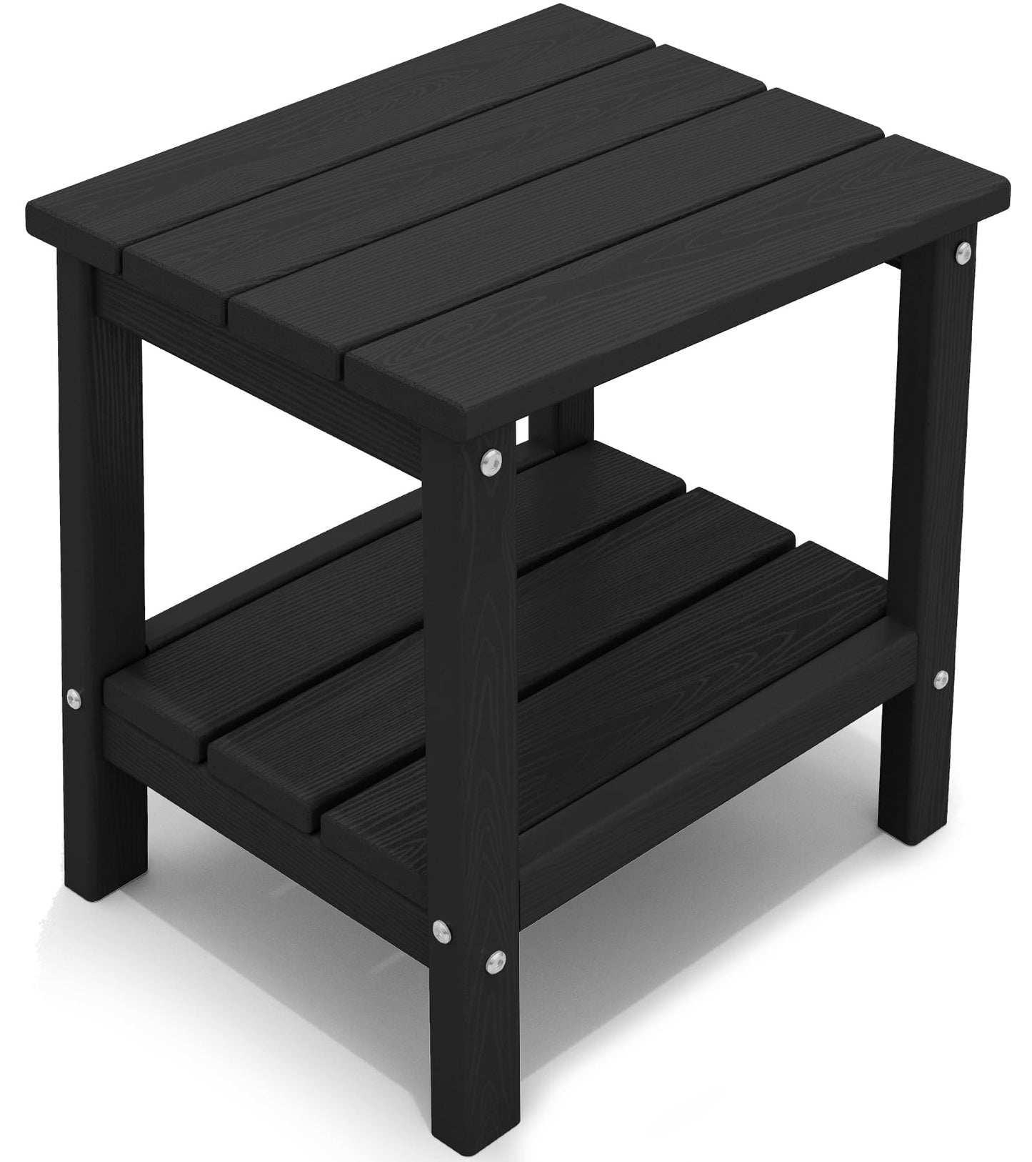 KINGYES Double Side Table, Adirondack End Table- Black