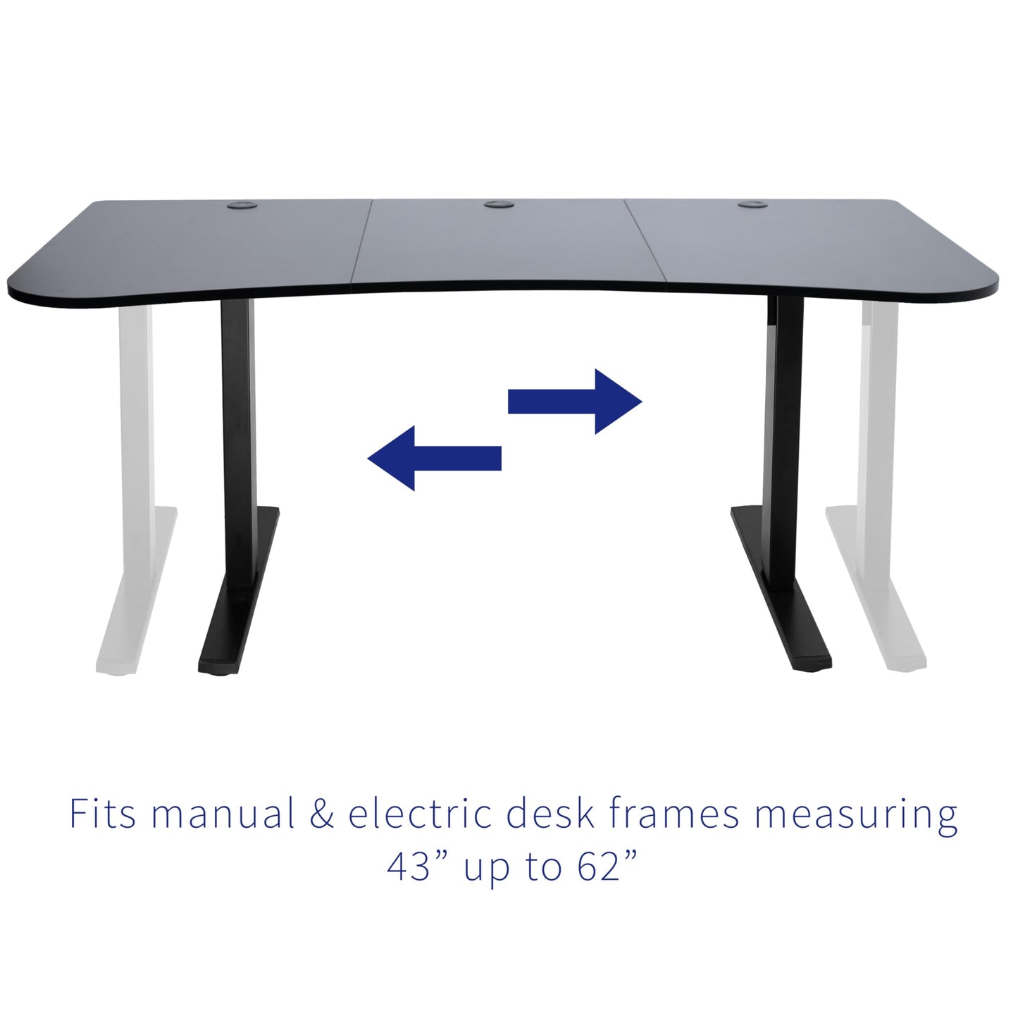VIVO 63 x 32 inch Universal Table Top for Standard and Sit to Stand Height Adjustable Home and Office Desk Frames, Black Carbon Fiber Desktop, DESK-TOP1R