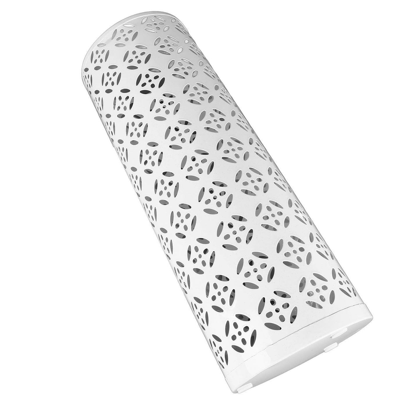 Fabater Umbrella Stand, Metal Umbrella Holder, Indoor Umbrella Rack Organizer with Hollow Design, Umbrella Storage for Entryway, Office, Home (White)
