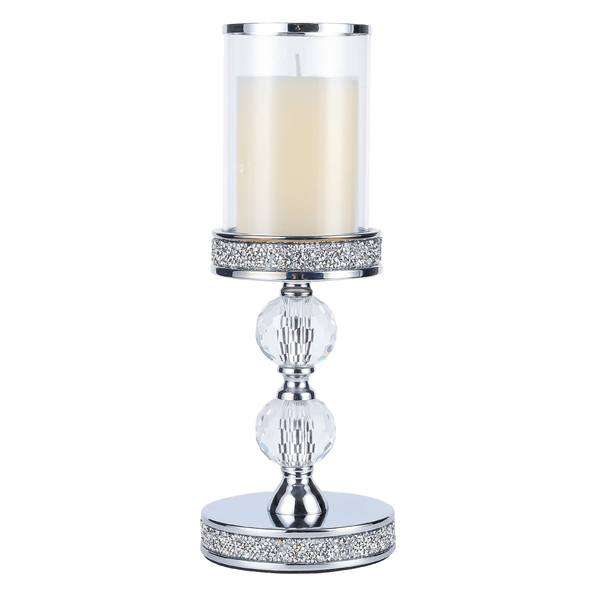 Candle Holders for Pillar Candle, Pillar Crystal Candle Holders, Candlesticks Holder for Wedding, Dining Coffee Table, Centerpieces, Home Decor CH00XM
