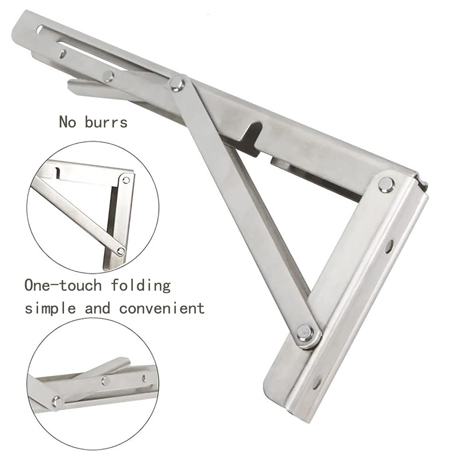 Stainless Steel Wall Mounted Desk - Commercial Folding Concession Shelf, Space-Saving Floating Table for Offices, Bedrooms, Study Rooms, Restaurants (50"x30")