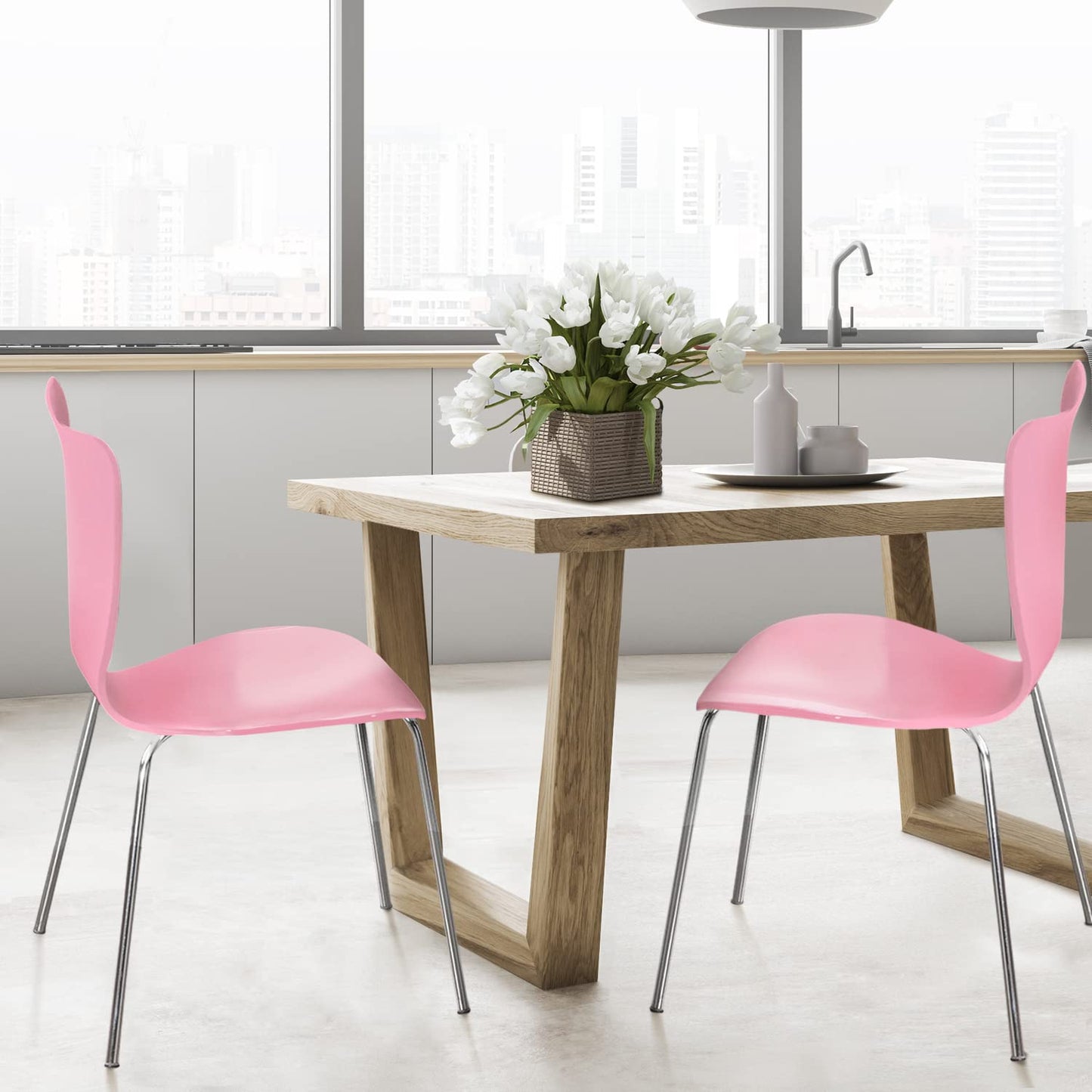 Legare Bent Plywood Chair, Pink