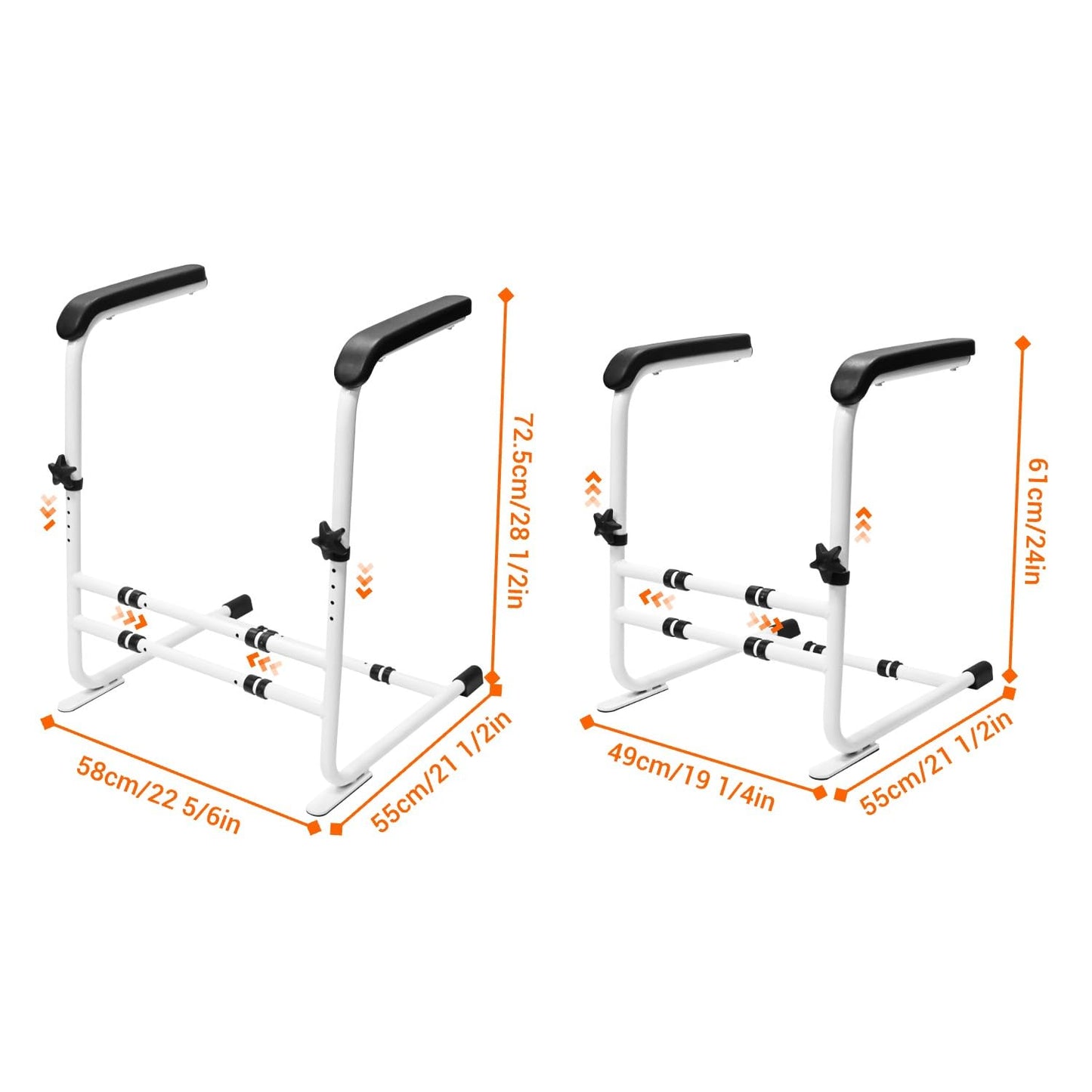 QIPRAONO Stand Assist Aid for Elderly/Seniors/Disabled, Couch/Chair Lift Assistance Stand Up Devices with 6-Level Adjustable Height, Help Standing Aids & Supports, 450lbs Loading, White