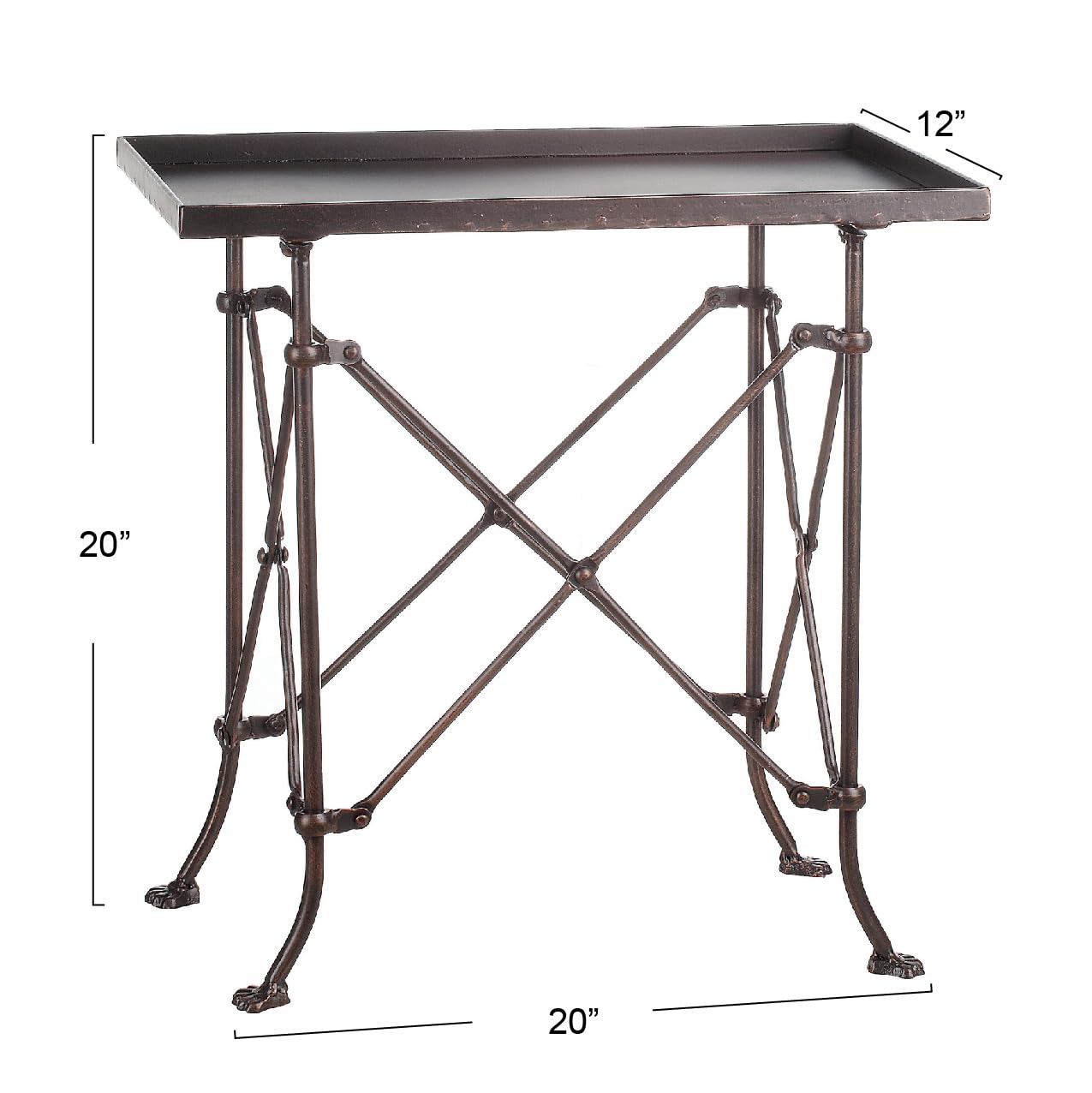 Creative Co-Op Bronze Metal Rectangle Table