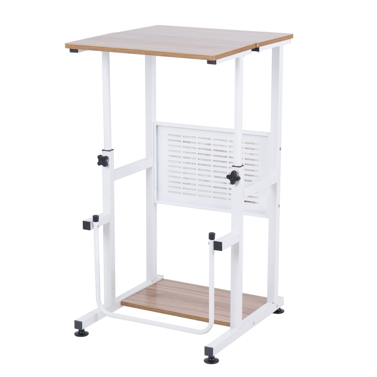SDADI Adjustable-Height Standing Desk, 2-Mode Modern Standing and Sitting Desk, Light Grain