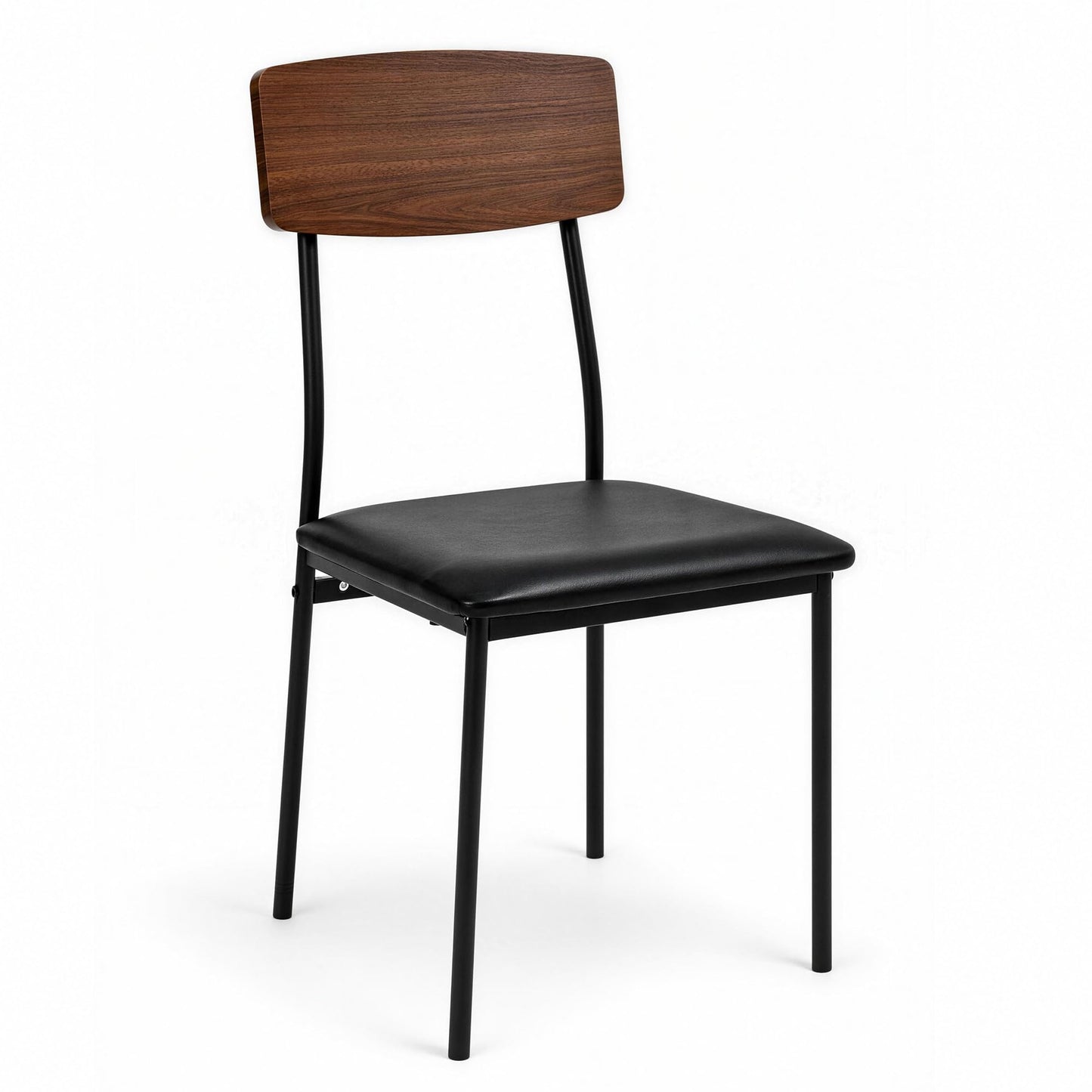 Fkhouse Dining Chair, Chair with Metal Frame, Brown and Black