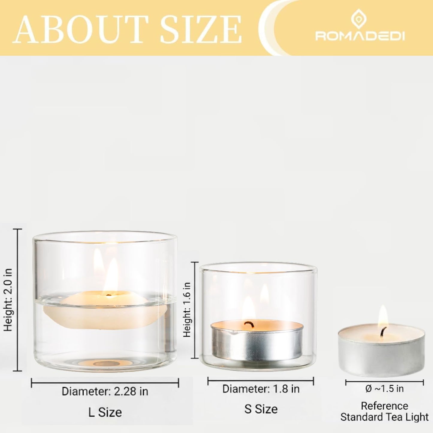 Wedding Votive Tea Light Holders - Mini Clear Glass Tealight Candle Holder as Candlelit Dinner Party Events Birthday Reception Centerpiece Decor Accessories, 20+Extra 4