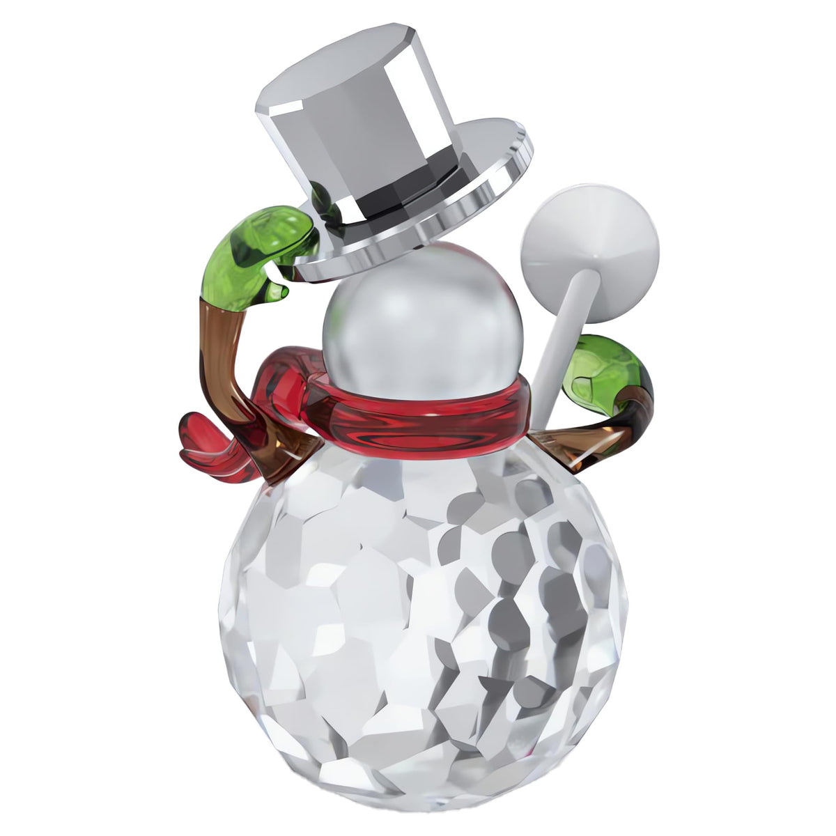 Swarovski 2023 Holiday Cheers Dulcis Snowman Figurine, White and Multi-Coloured Crystals, from The Holiday Cheers Collection