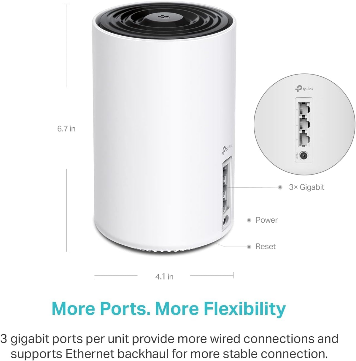 TP-Link Deco XE75 AXE5400 Tri-Band WiFi 6E Mesh System - Covers up to 2900 Sq.Ft, Replaces WiFi Router and Extender, AI-Driven Mesh, New 6GHz Band, 1-Pack