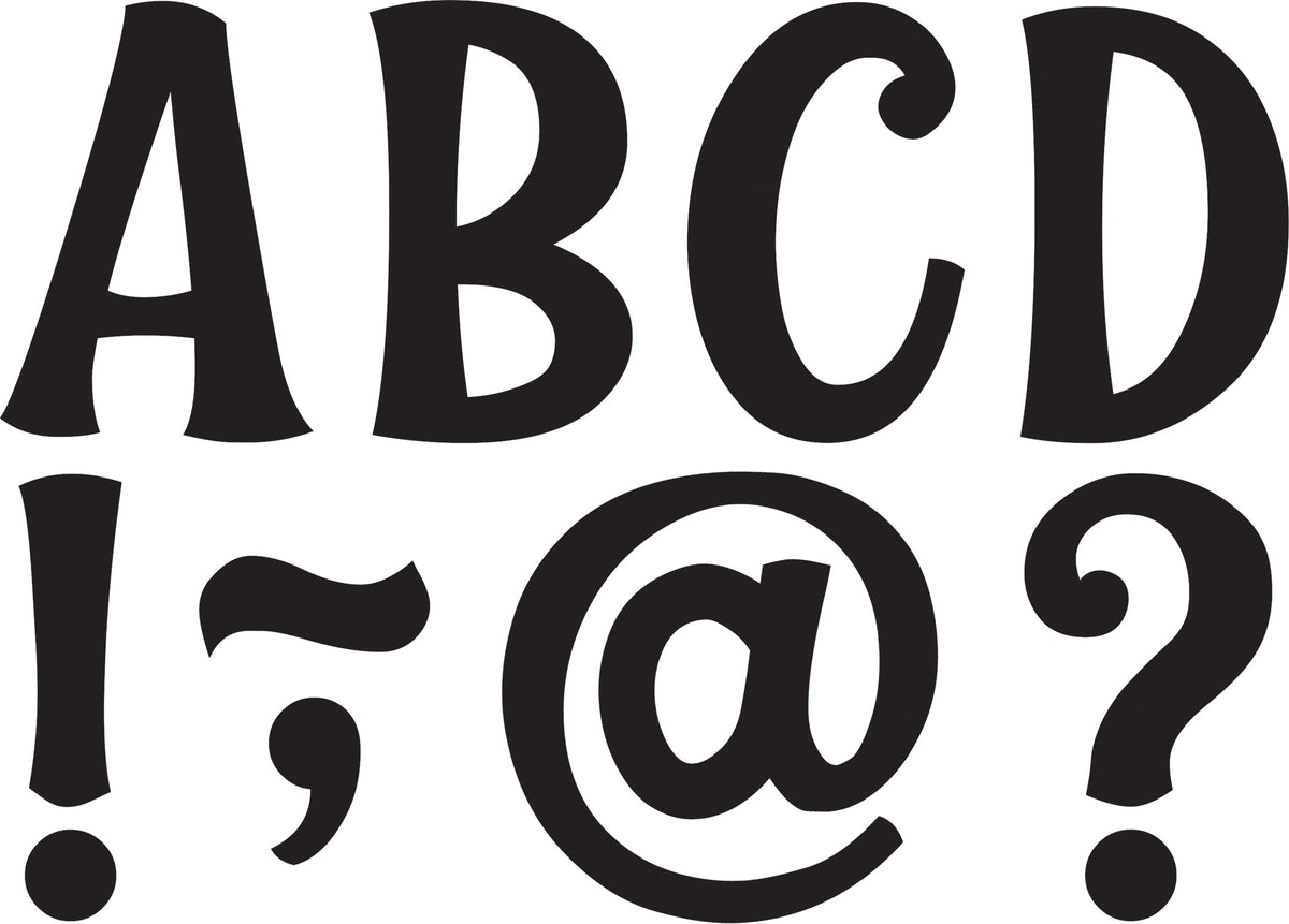 Teacher Created Resources Black Wild Whimsy 3" Magnetic Letters (TCR77516)