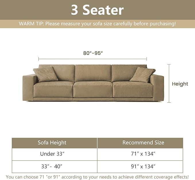 MYSKY HOME Boho Couch Cover Sand Sofa Covers