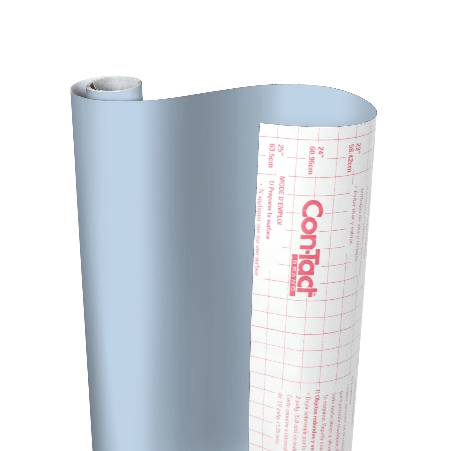 Con-Tact Brand Creative Covering, Self-Adhesive Shelf Liner, Multi-Purpose Vinyl Roll, Easy to Use and Apply, 18'' x 16', Light Blue