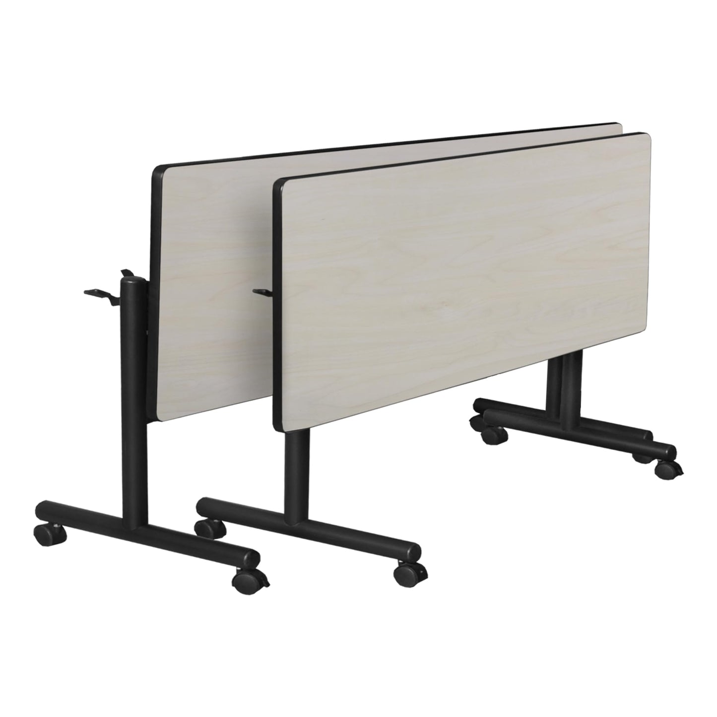 Regency Kobe 60 x 30 in. Flip-Top Training Nesting Table with Modesty Panel- Maple